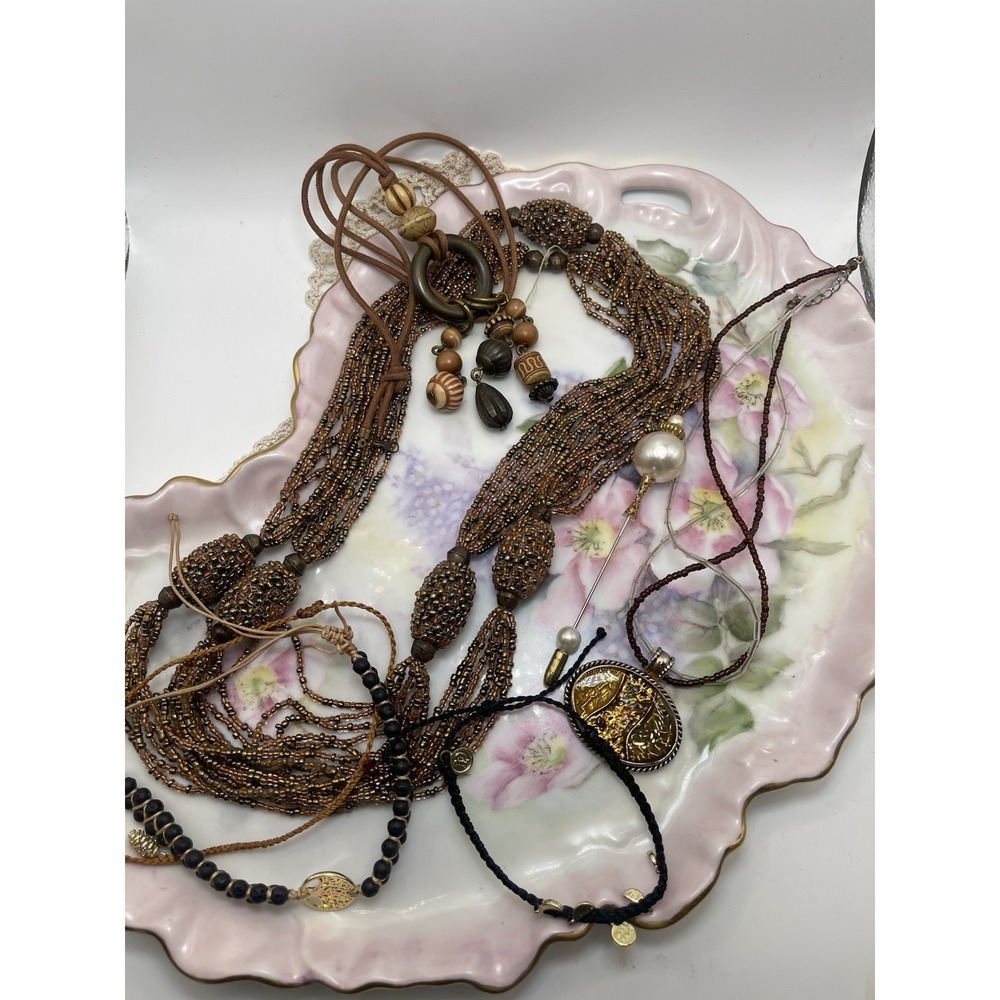 Mixed Lot Costume Jewelry, Necklaces, Hat pin,Bracelets